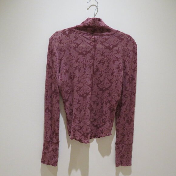 INTIMATELY FREE PEOPLE You and I Print Ribbed Highneck Top in Acai Floral Boho - Picture 10 of 14